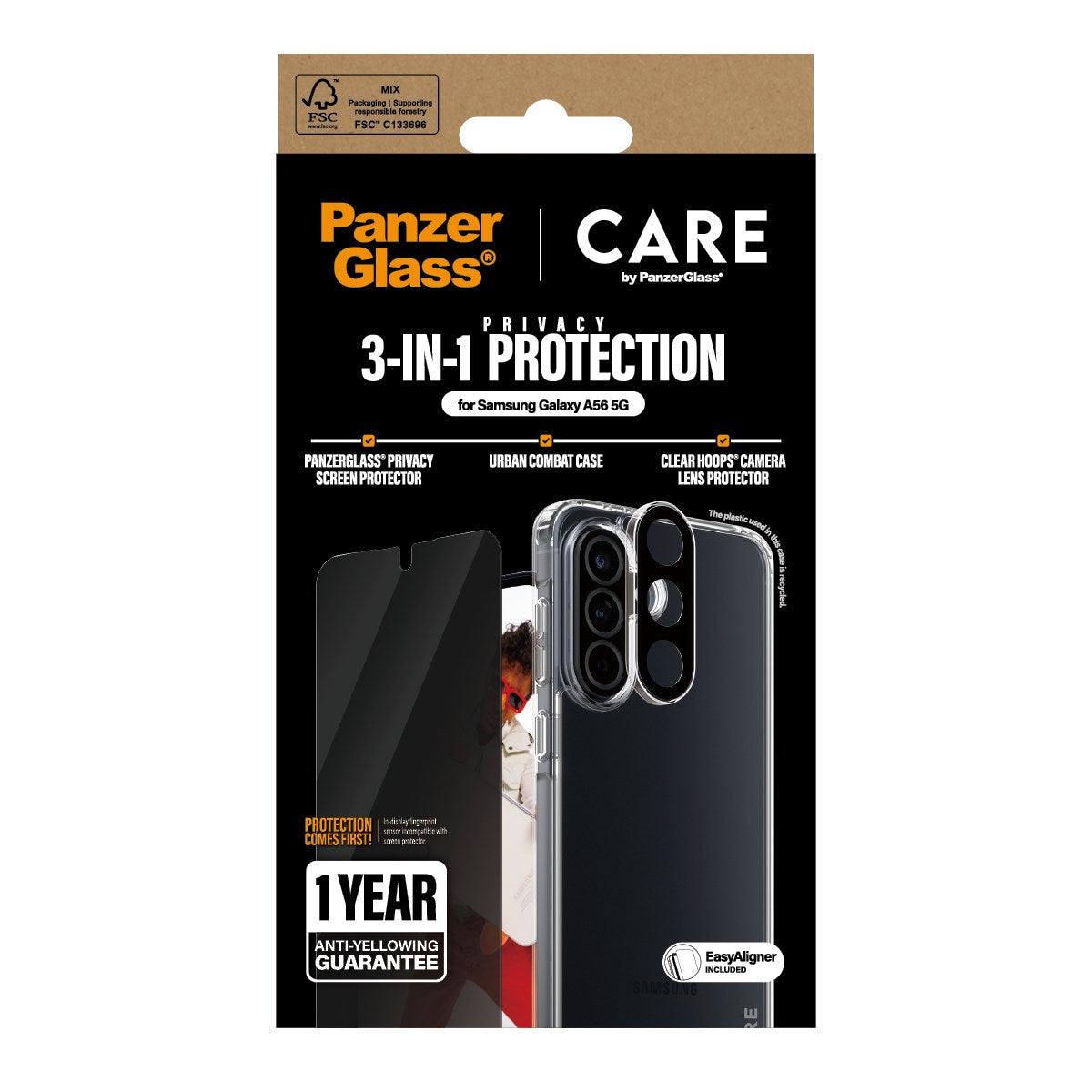 PanzerGlass® | CARE by PanzerGlass® Urban Combat 3-in-1 Privacy Pakke Samsung Galaxy A56 5G